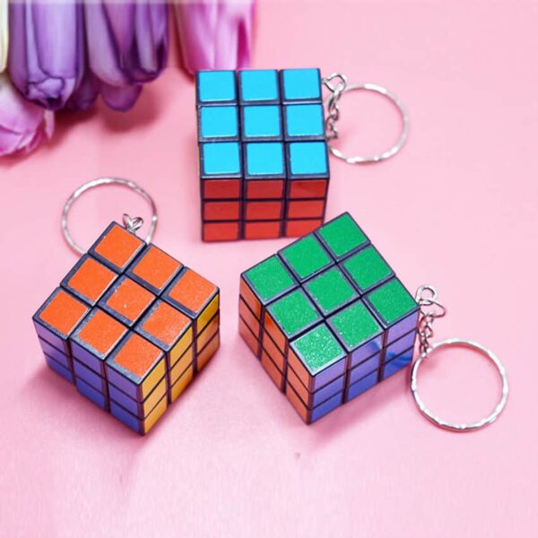 3 rubik cube keyring