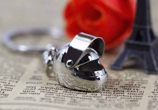 motorcycle helmet keyring