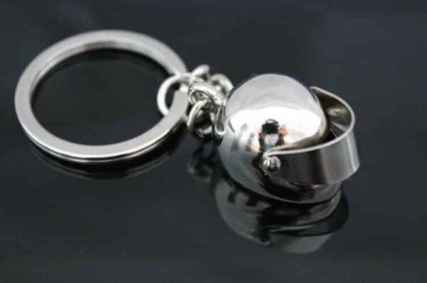 Motorcycle helmet keyring