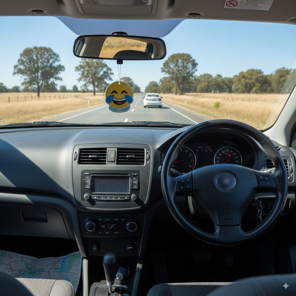 Auto Candy Laughing Emoji Car Air Freshener Lemon Fragrance - Image 3